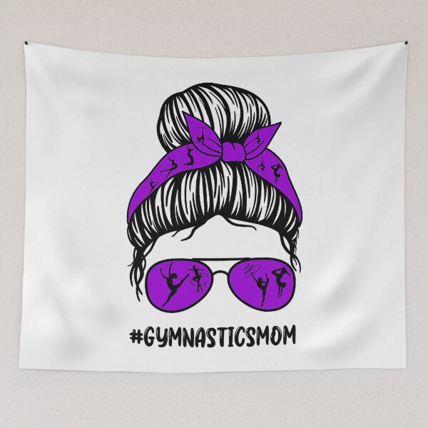 Item preview, Gymnastics Mom Messy Bun Hair glasses Proud Mom designed and sold by levintere.