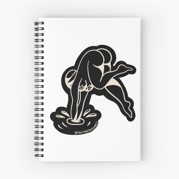 Item preview, Diving Into Water Redrawn Traditional Old School Tattoo Flash  designed and sold by Rebecca Murray.
