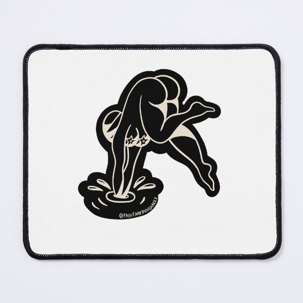 Item preview, Diving Into Water Redrawn Traditional Old School Tattoo Flash  designed and sold by Rebecca Murray.