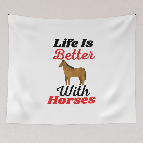 Item preview, Cute Life Is Better With Horses Horseback Riding girls gift designed and sold by medbouk1.