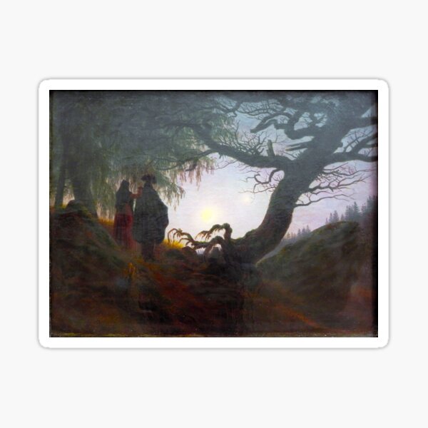 Artikel-Vorschau von HD CASPAR DAVID FRIEDRICH - Man and Woman contemplating the moon 1824, designt und verkauft von gologodesigns.