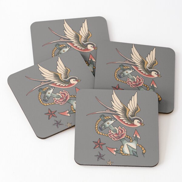 Item preview, Retro Tattoo Swallow and Anchor designed and sold by Eva Nev.
