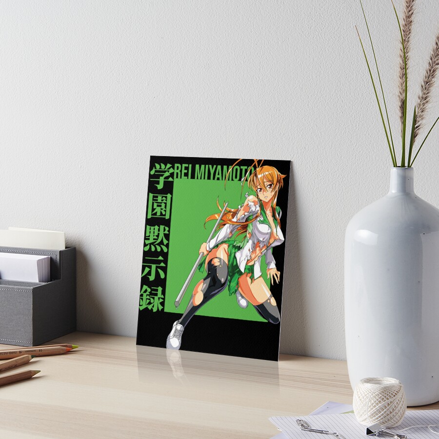 Rei Miyamoto Sexy Anime Highschool Of The Dead Hotd Essential Art Board Print By