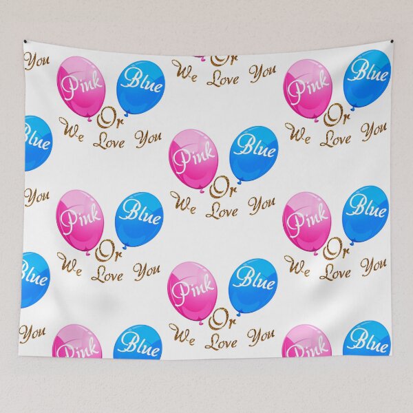 Item preview, balloon Pink Or Blue We Love You Heart designed and sold by bestdesign4u.