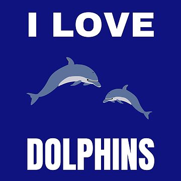 I LOVE DOLPHINS CAR DECAL STICKER