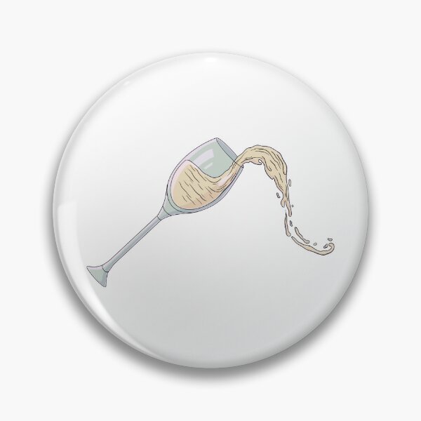 Item preview, Cartoon glass of splashing white wine designed and sold by ValeryFlame.