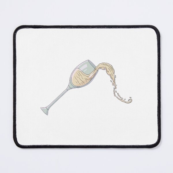 Item preview, Cartoon glass of splashing white wine designed and sold by ValeryFlame.