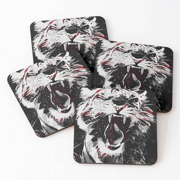 Item preview, Fierce Black and White Tiger designed and sold by Artificial-Arts.