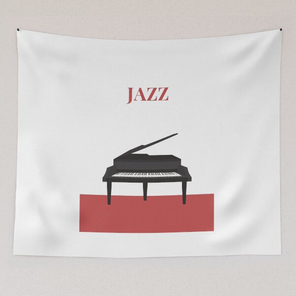 Item preview, Piano jazz red black white designed and sold by jsebouvi.