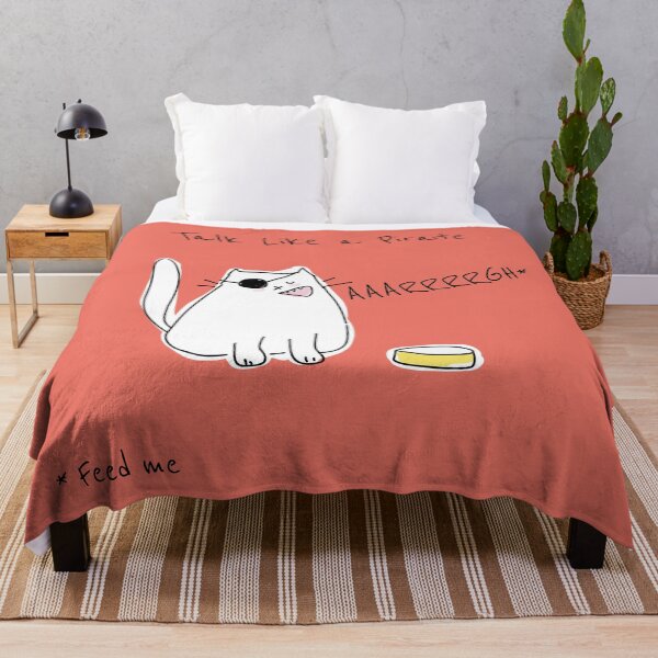 Item preview, Talk Like a Pirate - Hungry Cat designed and sold by HappyCatPrints.