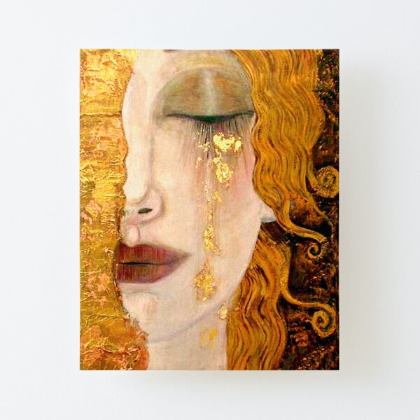 "Gustav Klimt Freya's Tears| Gustav Klimt - golden tears" Mounted Print