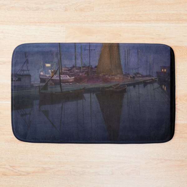 Item preview, Calm Summers night in the marina. Watercolour landscape - designed and sold by Einar Aasen.