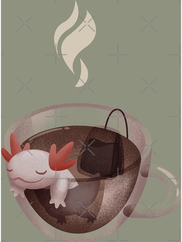 "Axolotl Tea Bath" Poster for Sale by TheFlyingSeabug Redbubble