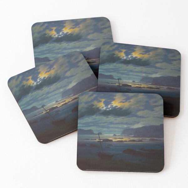 Item preview, HD CASPAR DAVID FRIEDRICH - Northern Sea in the Moonlight 1823 - 1824 designed and sold by Go Logo Designs.