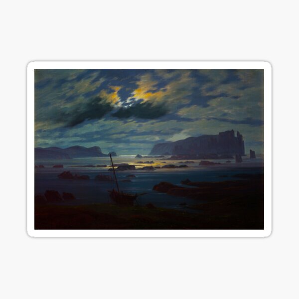 Artikel-Vorschau von HD CASPAR DAVID FRIEDRICH - Northern Sea in the Moonlight 1823 - 1824, designt und verkauft von gologodesigns.