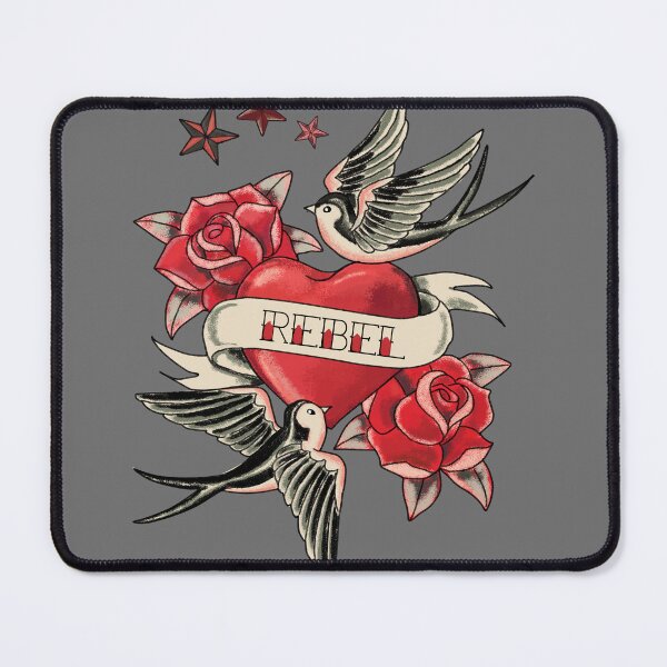 Item preview, Rebel Heart Retro Tattoo designed and sold by Eva Nev.
