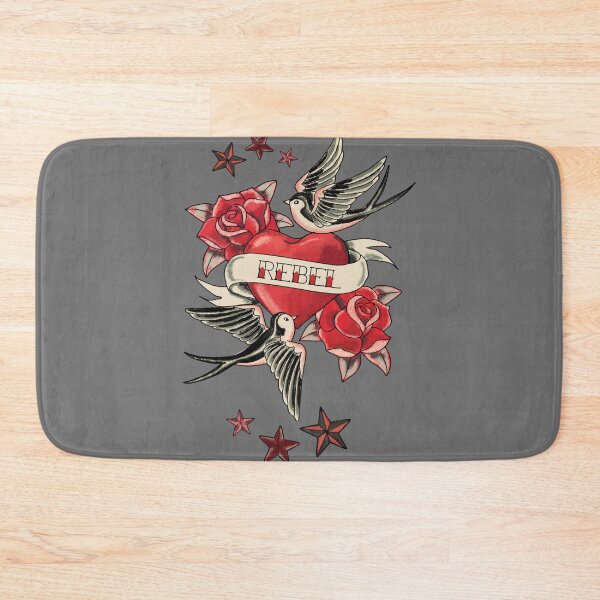 Item preview, Rebel Heart Retro Tattoo designed and sold by Eva Nev.
