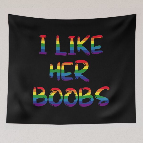 Item preview, LGBT Lesbian Matching I Like Her Boobs Funny designed and sold by NanoYell.
