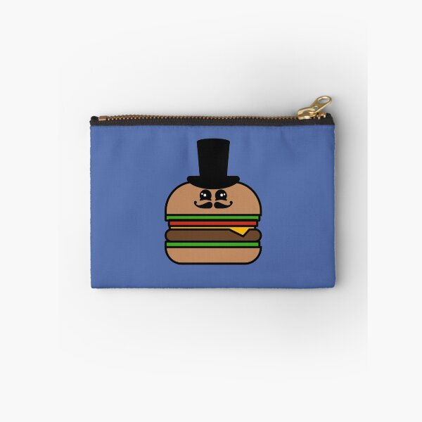 Item preview, Cute Kawaii Steampunk Hamburger With Top Hat and Curly Mustache Design designed and sold by SteamParliament.