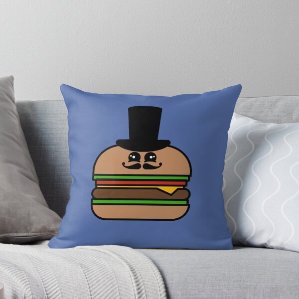 Item preview, Cute Kawaii Steampunk Hamburger With Top Hat and Curly Mustache Design designed and sold by SteamParliament.