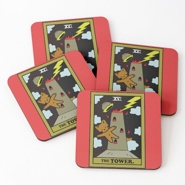 Item preview, TAROT CARDS | THE TOWER. | CAT designed and sold by FalconLifeStore.