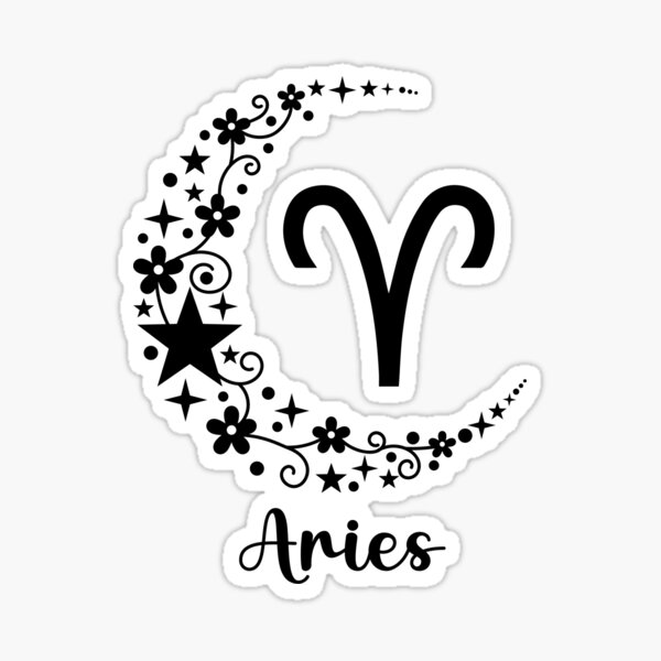 Aries Moon Sticker