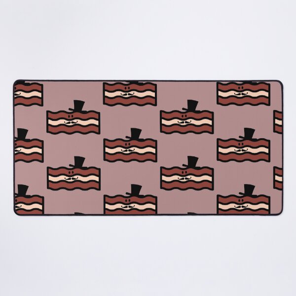 Item preview, Cute Kawaii Steampunk Bacon With Top Hat and Curly Mustache Design designed and sold by SteamParliament.