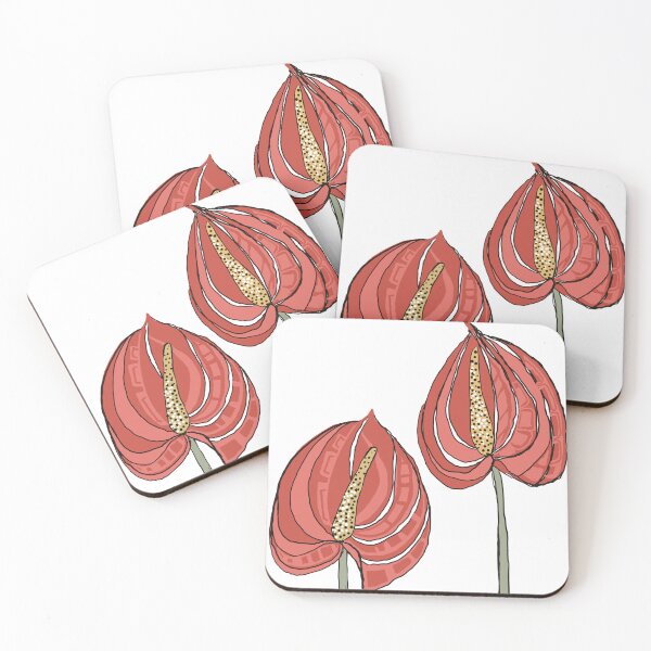 Item preview, Red Anthurium Ilustration designed and sold by Sarah Hearfield.