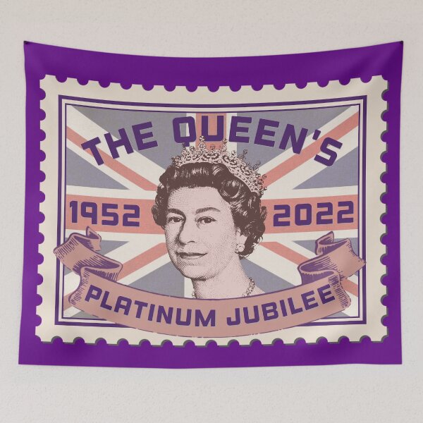 Item preview, Queen Elizabeth II Platinum Jubilee Retro Stamp designed and sold by PincGeneral.