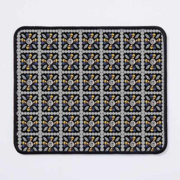 Item preview, Unique Diamond Art, Yellow Blue in dark background designed and sold by DigitalGemArt.