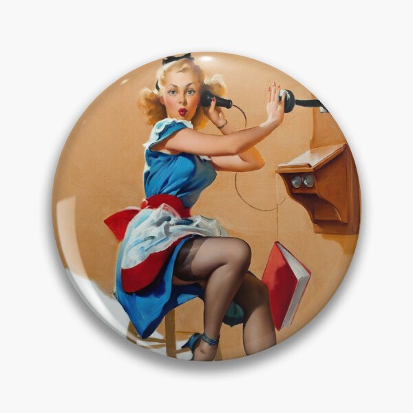 Item preview, Who's On The Line by Gil Elvgren Remastered Retro Art Xzendor7 Reproductions designed and sold by Xzendor7 Digital Art Creations.