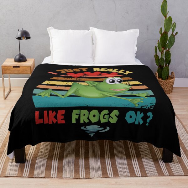 Item preview, I Just Really Like Frogs Ok ,Funny Frog Lover Vintage Colorful Art ,Funny Saying Frog-Amphibian Lovers Gift designed and sold by pedrored369.
