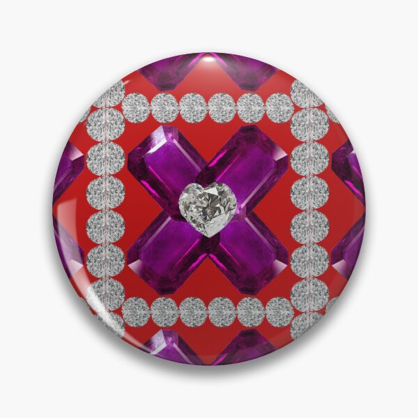 Item preview, Amethyst Diamond Art, Purple in Red background designed and sold by DigitalGemArt.