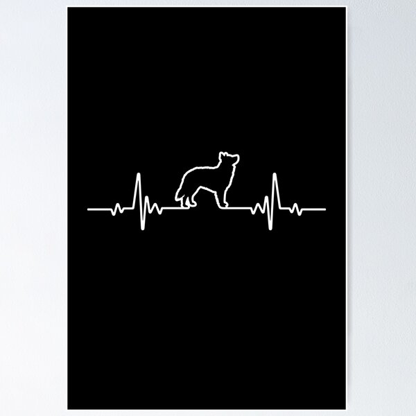 Item preview, Minimalist Heartbeat Mudi designed and sold by More Cute Dogs.