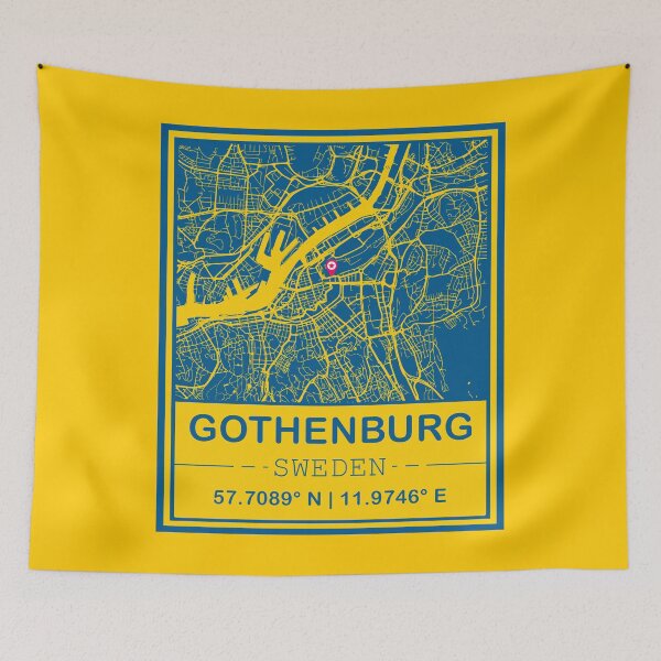 Item preview, Gothenburg City Map - Minimal Design designed and sold by Fusti.