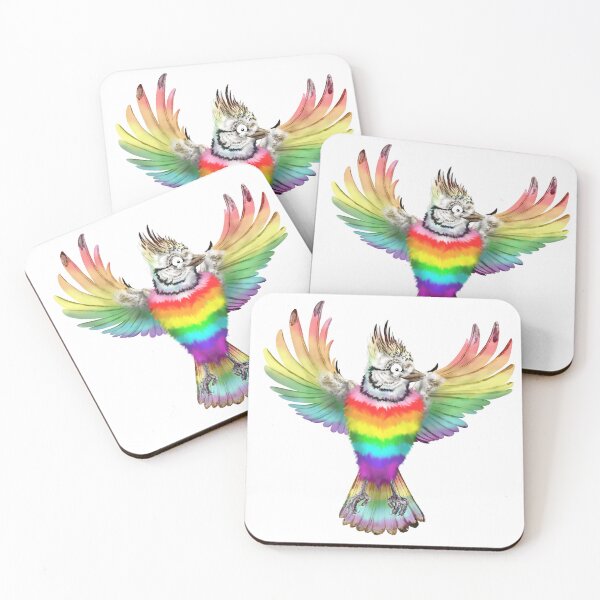 Item preview, Bandera original del orgullo LGBTQ | Pájaro de dibujos animados designed and sold by Snootrac.