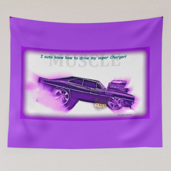 Item preview,  Muscle Cars   //  I auto know how to drive my super Charger! designed and sold by Imagin8er.