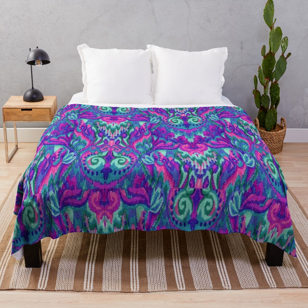 New Fashion Traditional Ikat Pattern Throw Blanket Bl-YAG1E1JT
