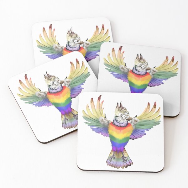 Item preview, Bandera de 6 colores LGBTQ Pride | Pájaro de dibujos animados designed and sold by Snootrac.