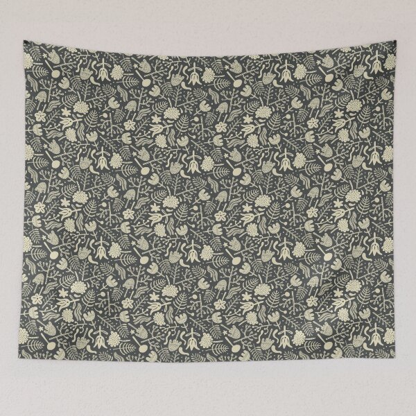 Item preview, plants with grey background pattern designed and sold by stickers-packs.