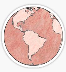 Rose Gold Globe Sticker