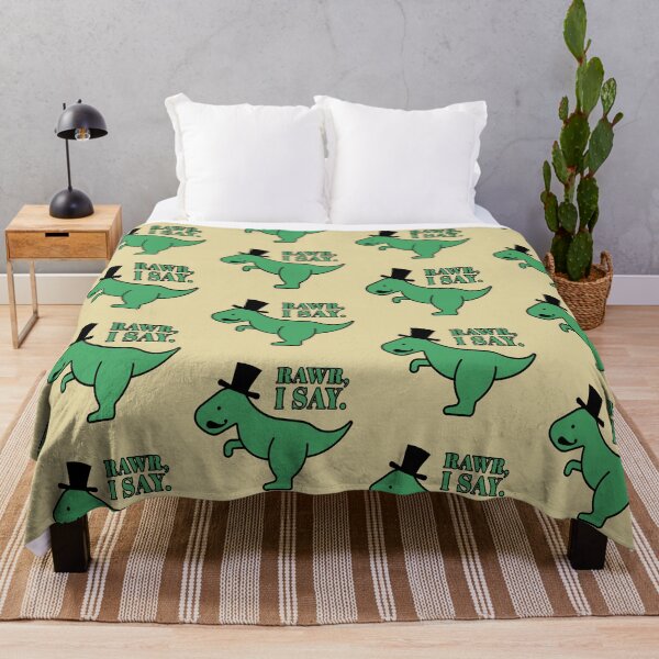 Item preview, Rawr, I Say Cute Kawaii Funny Steampunk Tyrannosaurus Rex/T-Rex Dinosaur With Top Hat and Curly Mustache Design designed and sold by SteamParliament.