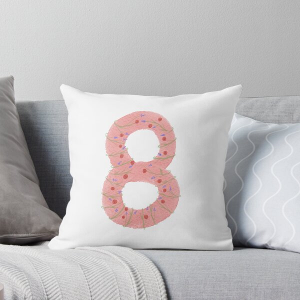 Item preview, Pastel pink number eight with flowers designed and sold by ValeryFlame.