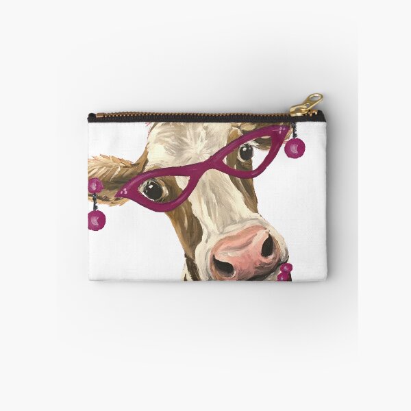 Item preview, Funny cow with glasses art designed and sold by leekellerart.
