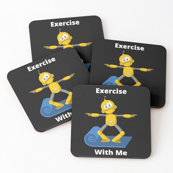 Item preview, Friendly Robot Exercising and Doing Yoga designed and sold by GearGirlNJ.