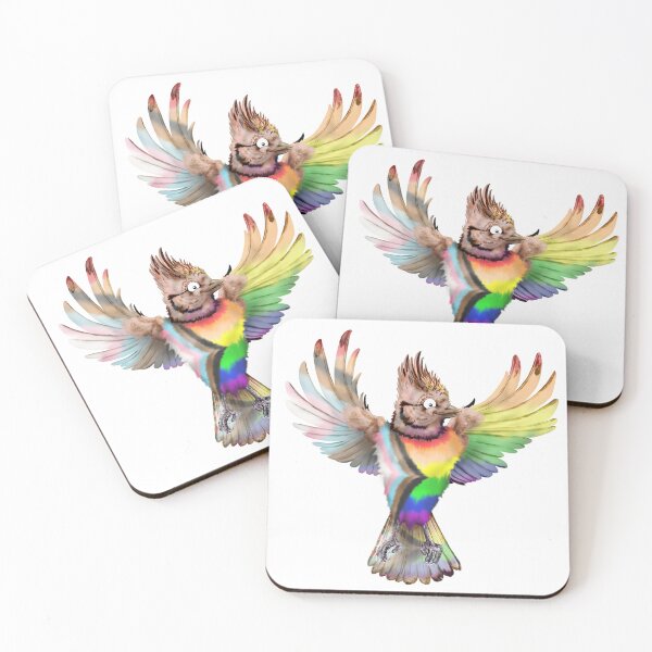 Item preview, ^ Bandera del orgullo moderno LGBTQ | Pájaro de dibujos animados designed and sold by Snootrac.