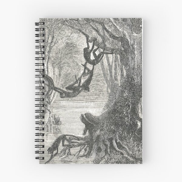 Item preview, Monkeys forming a bridge over a river designed and sold by artfromthepast.
