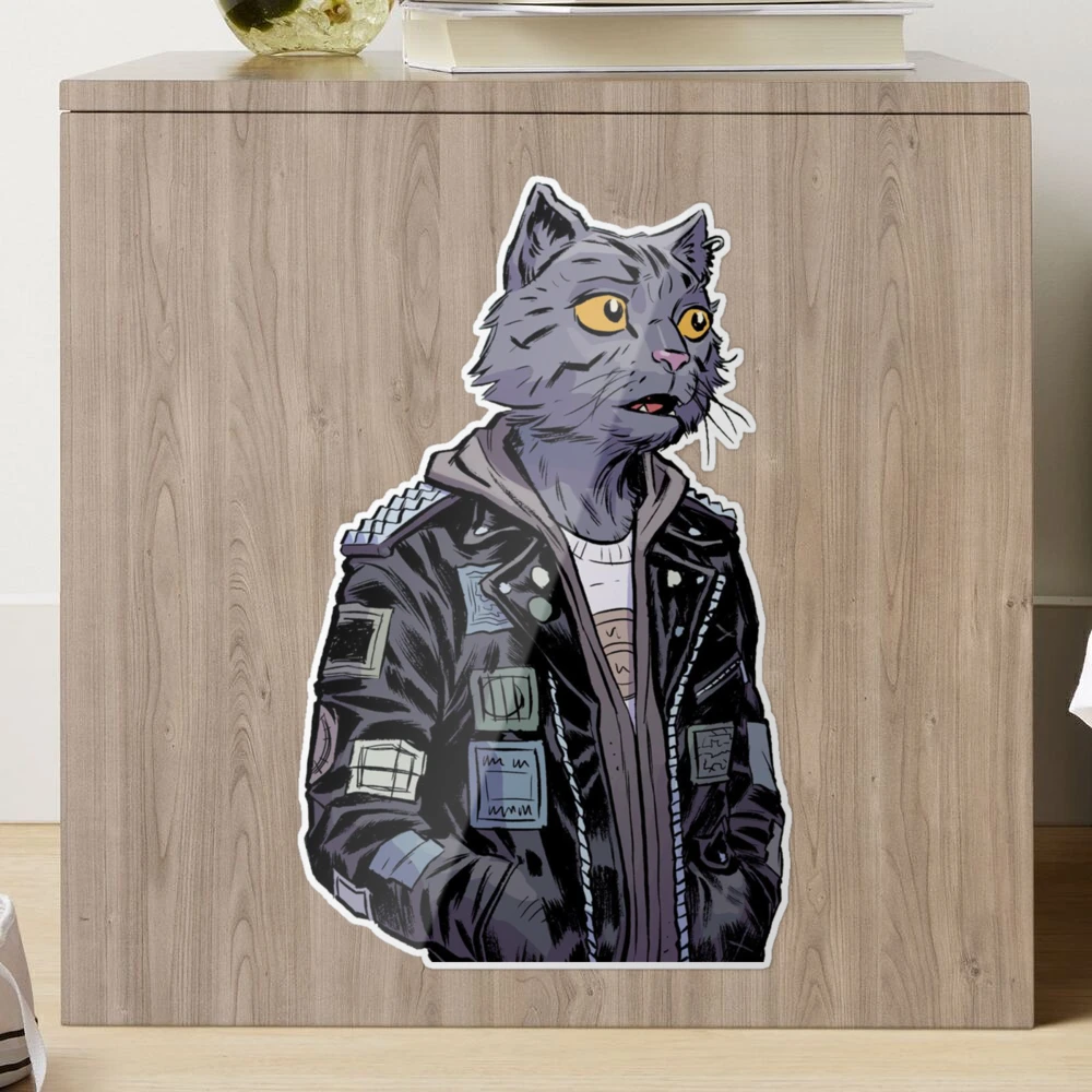 Kitty Merchant Sticker for Sale by Shanman-Art