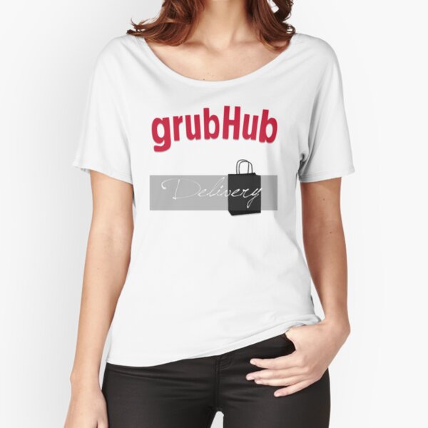 grubHub Driver Apparel | Black-Bag Version | Light Colors Relaxed Fit T-Shirt