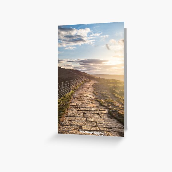 Hazy Mam Tor Sunset Greeting Card